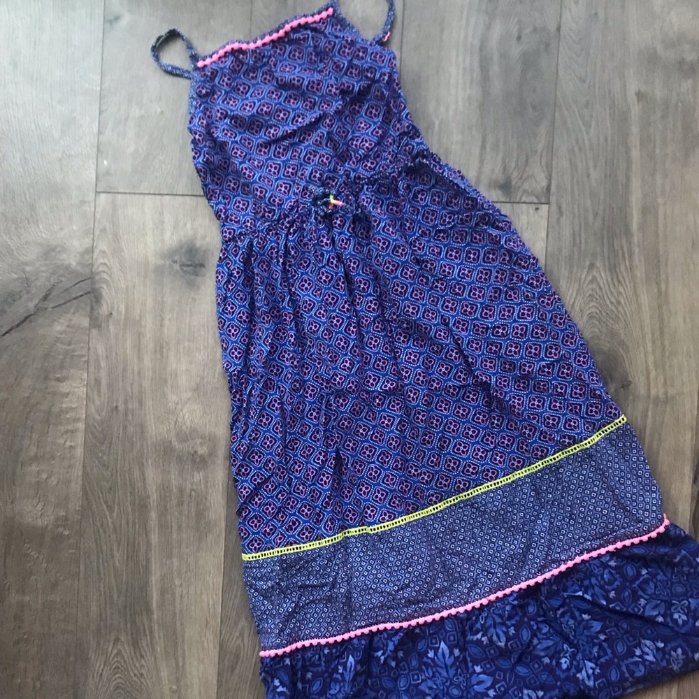 💜4/$10 3/$8 Blue Geometric Maxi dress